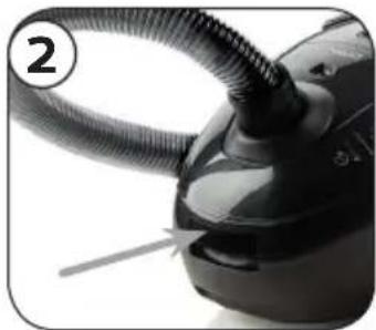 DOMO DO1009S - DEN STAUBSAUGERBEUTEL WECHSELN UND DEN MOTORFILTER REINIGEN - 1