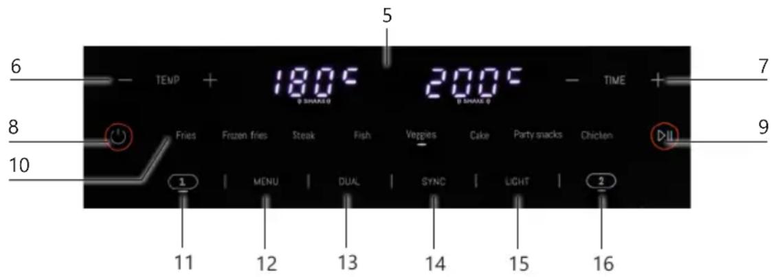 DOMO DO1185FR - PANNELLO DI CONTROLLO - 1