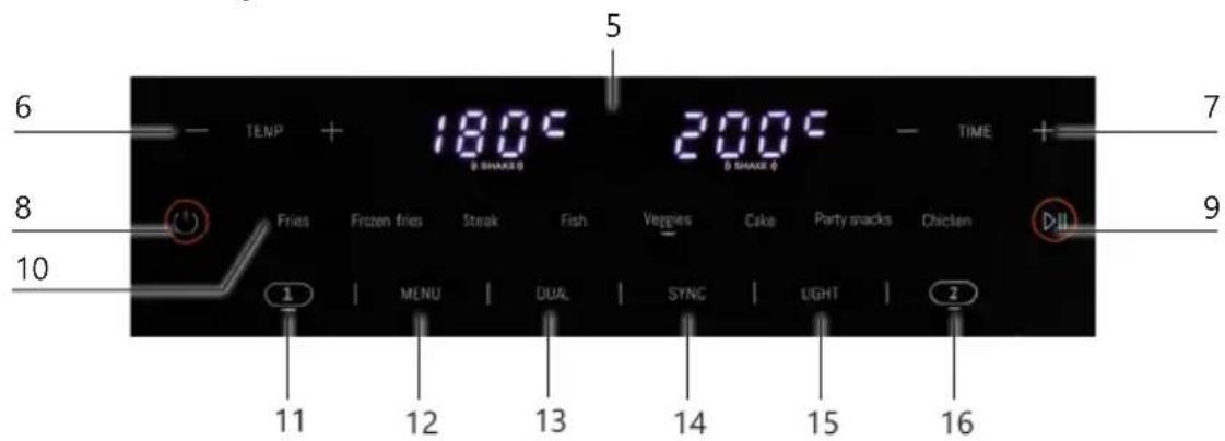 DOMO DO1185FR - BEDIENFELD - 1