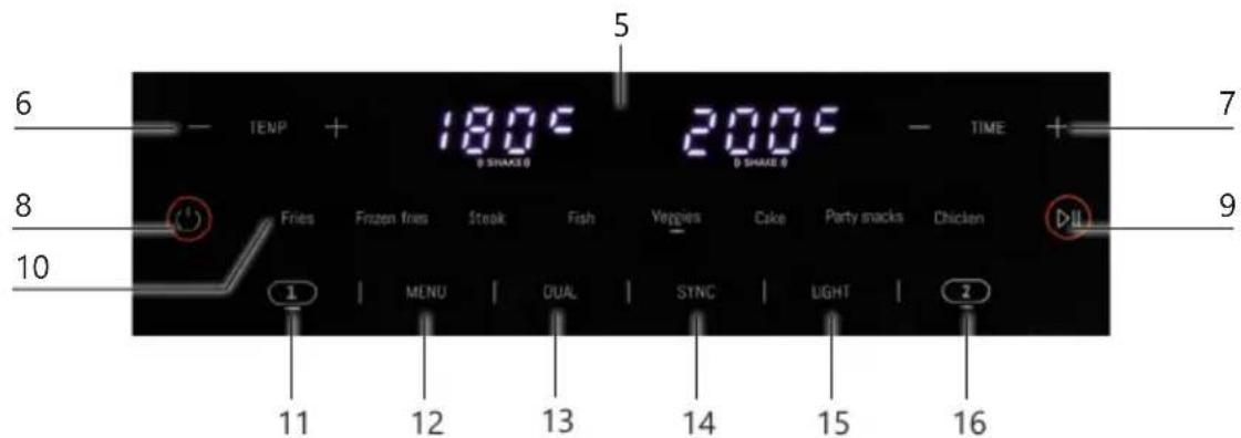 DOMO DO1185FR - CONTROL PANEL - 1