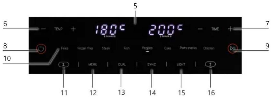 DOMO DO1185FR - BEDIENINGSPANEEL - 1