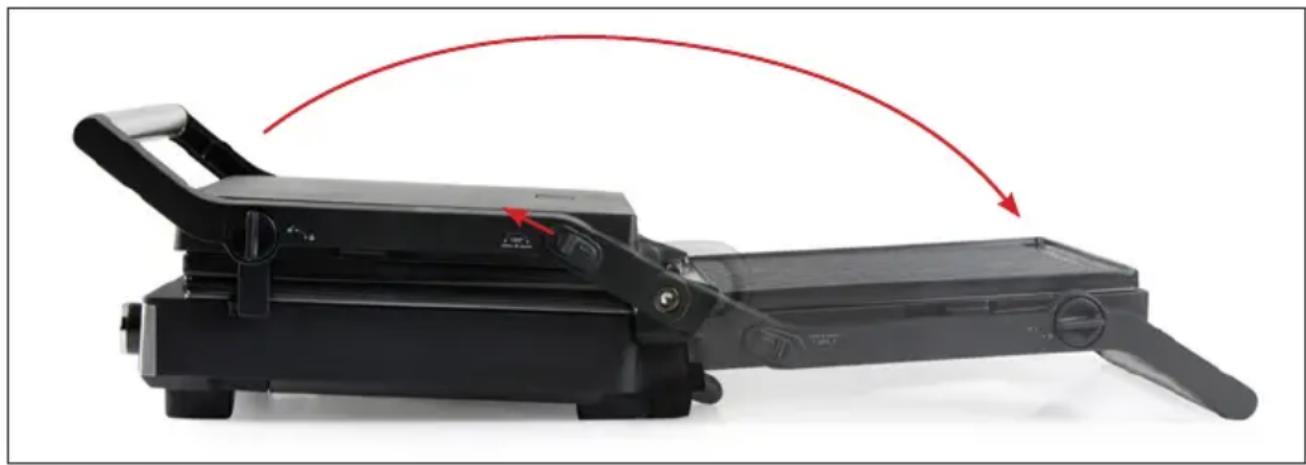 DOMO DO1200G - GRILLING ON A 180° OPEN APPLIANCE - 1