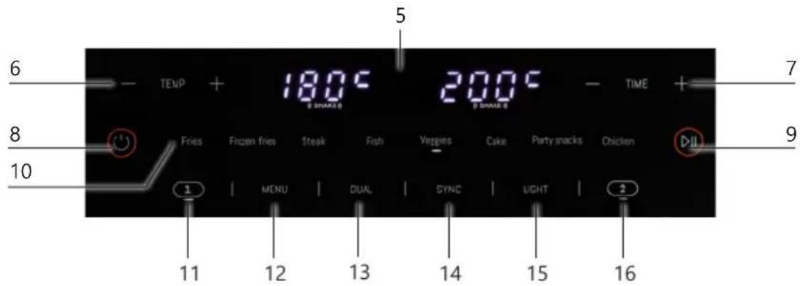 DOMO DO1166FR - BEDIENINGSPANEEEL - 1