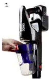DOMO DO225SV - CLEANING THE DUST RESERVOIR AND FILTER - 1