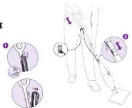 DOMO DO240SR - USING YOUR STEAM MOP - 1
