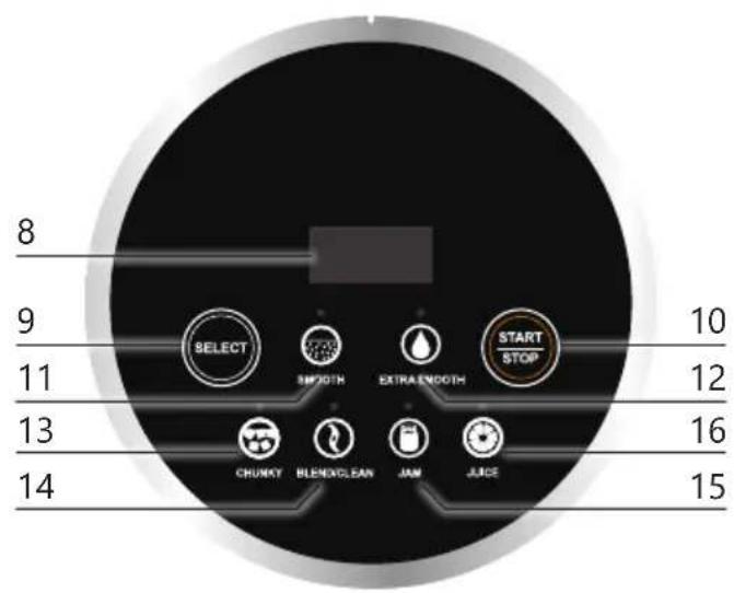 DOMO DO739BL - CONTROL PANEL - 3