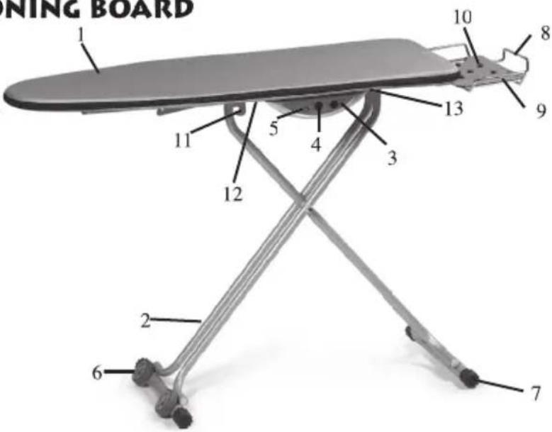 DOMO DO7091P - GET TO KNOW YOUR IRONING BOARD - 1
