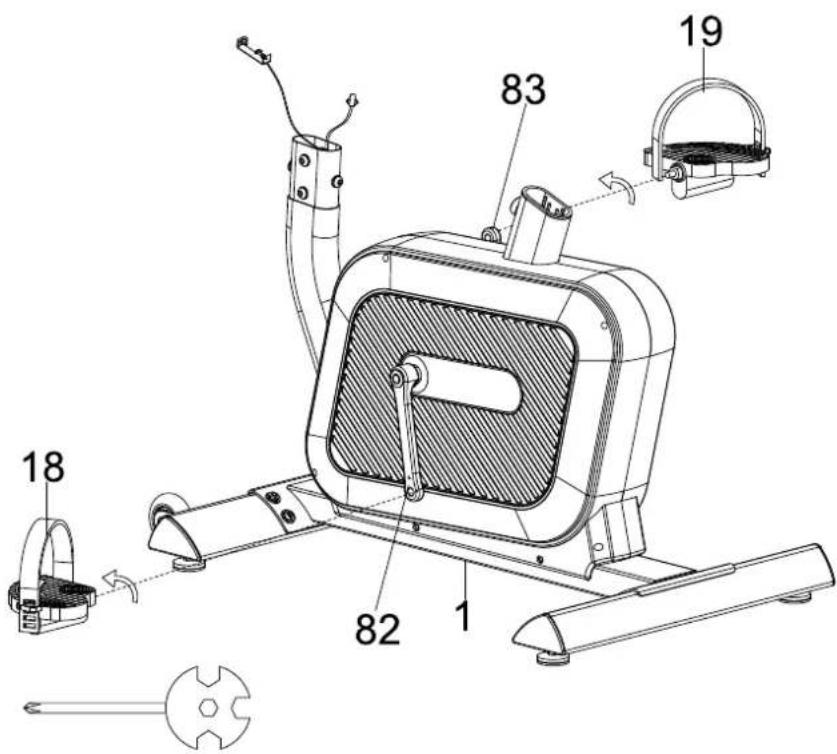 Skandika Cykling P8-HM - Assembly of the left and right pedals: - 1