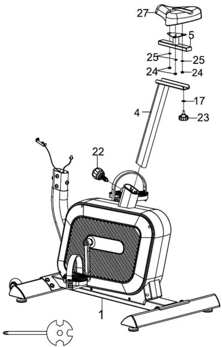 Skandika Cykling P8-HM - Adjustment of the seat post: - 1