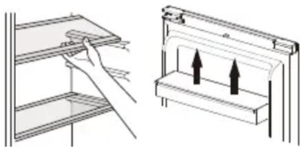 DOMO DO91128 - SPOSTARE I RIPIANI DEL FRIGO E I BALCONCINI DELLA PORTA - 1