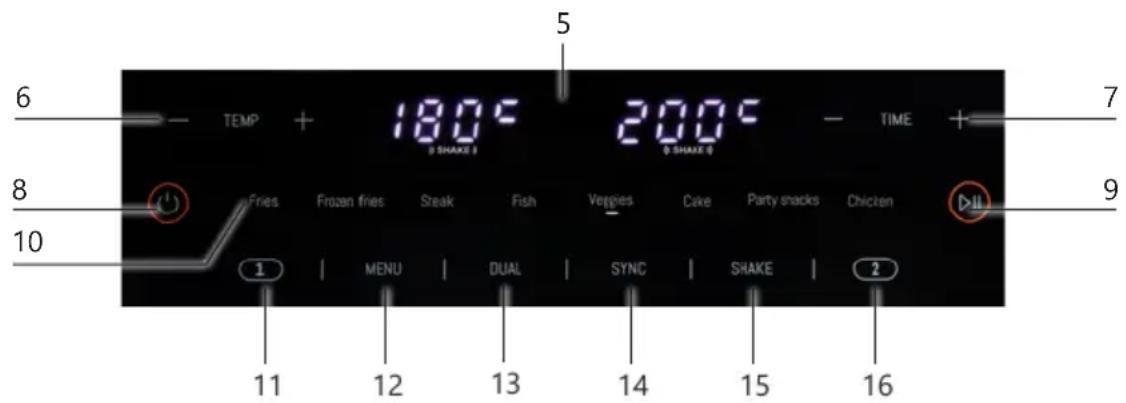 DOMO DO1181FR - PANNELLO DI CONTROLLO - 1