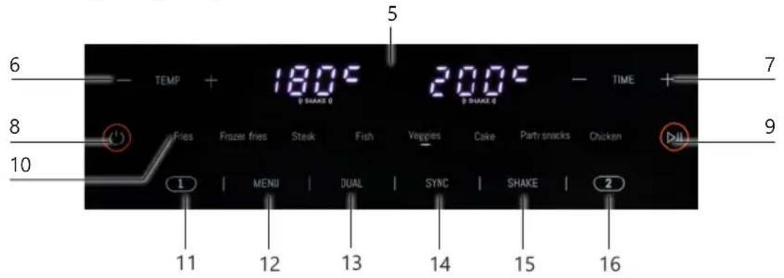 DOMO DO1181FR - CONTROL PANEL - 1