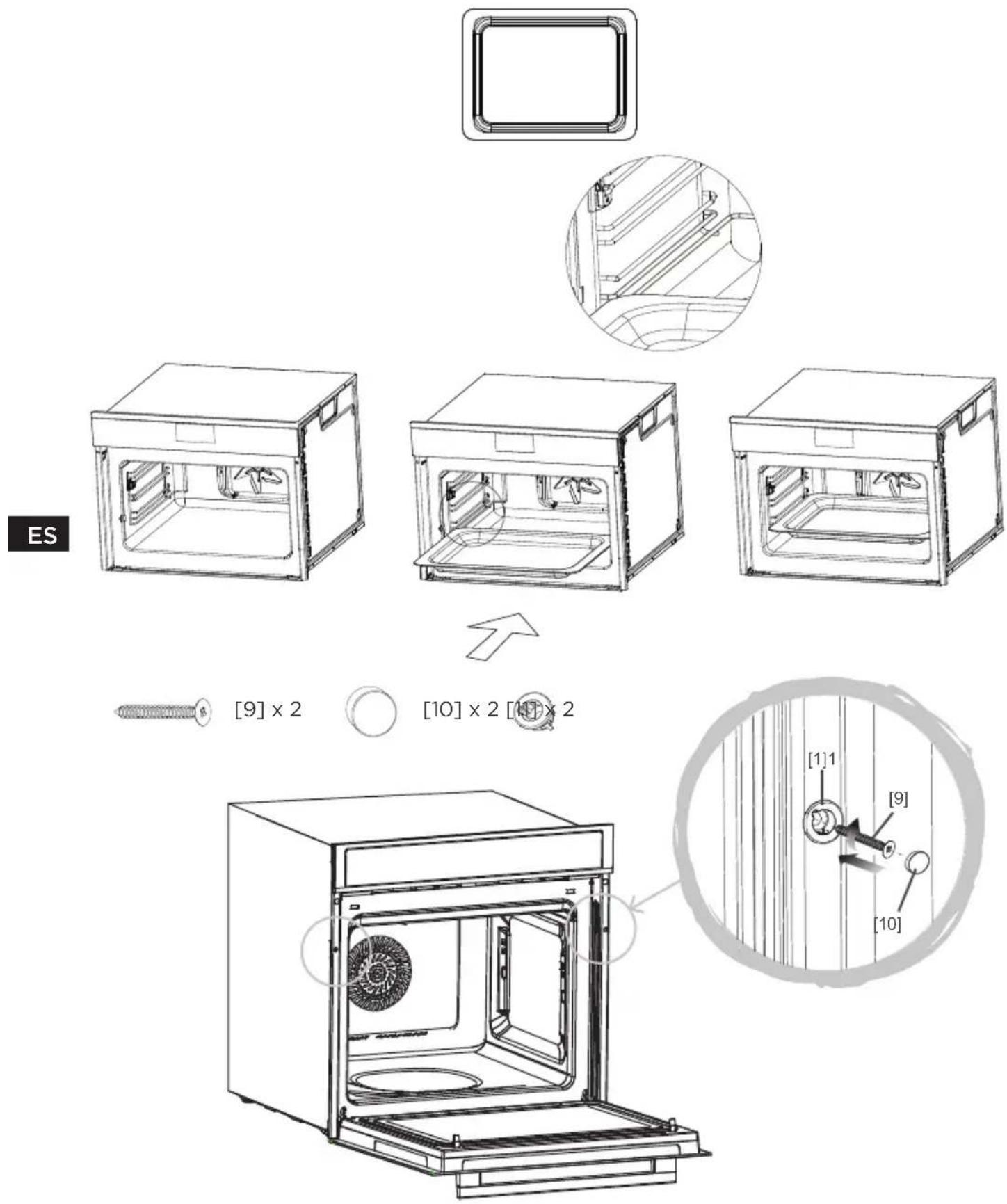 MIDEA MCOTV950E4MO-BK - Bandeja de cocción-Bandeja de cristal - 1