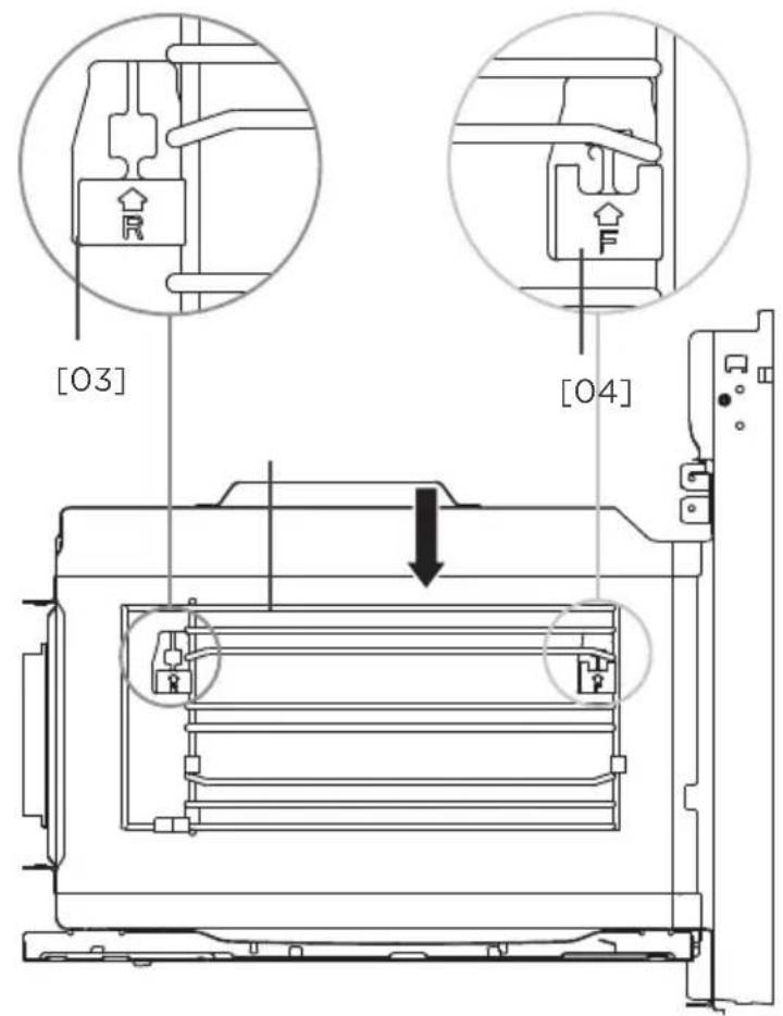 MIDEA MCOTV950E4MO-BK - Installation of the ceramic clips and side rails - 10