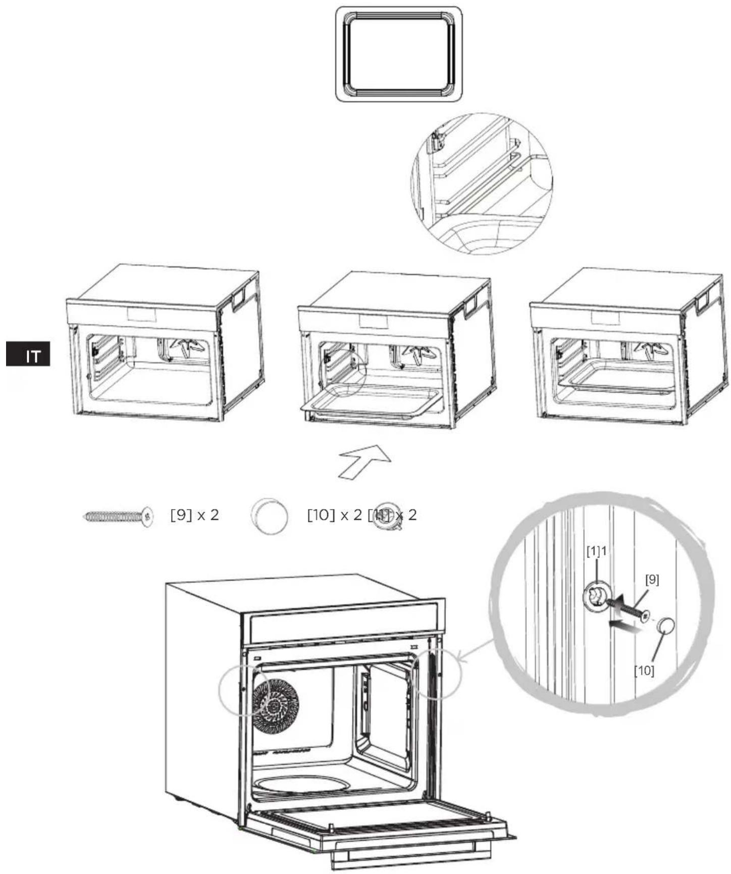 MIDEA MCOTV950E4MO-BK - Teglia da forno-Teglia di vetro - 1