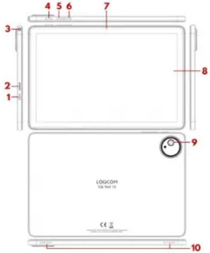 LOGICOM Tab Fold 10 - Descripción de la tableta - 1