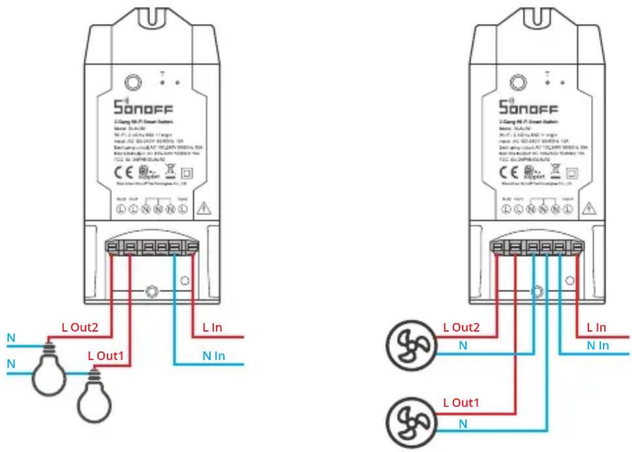 Sonoff DUALR2 - Verkabelungsanleitung - 1