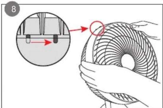 DOMO DO1202V - INSTALL THE FAN - 8