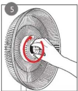 DOMO DO1202V - INSTALL THE FAN - 5