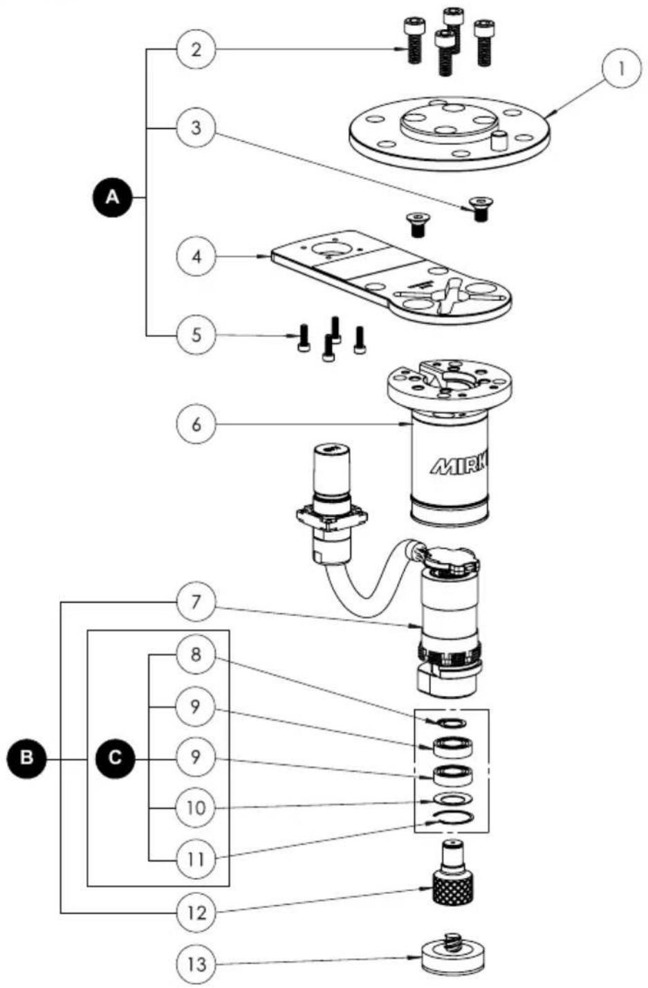 Mirka AIROS 312P - Exploded view - 1