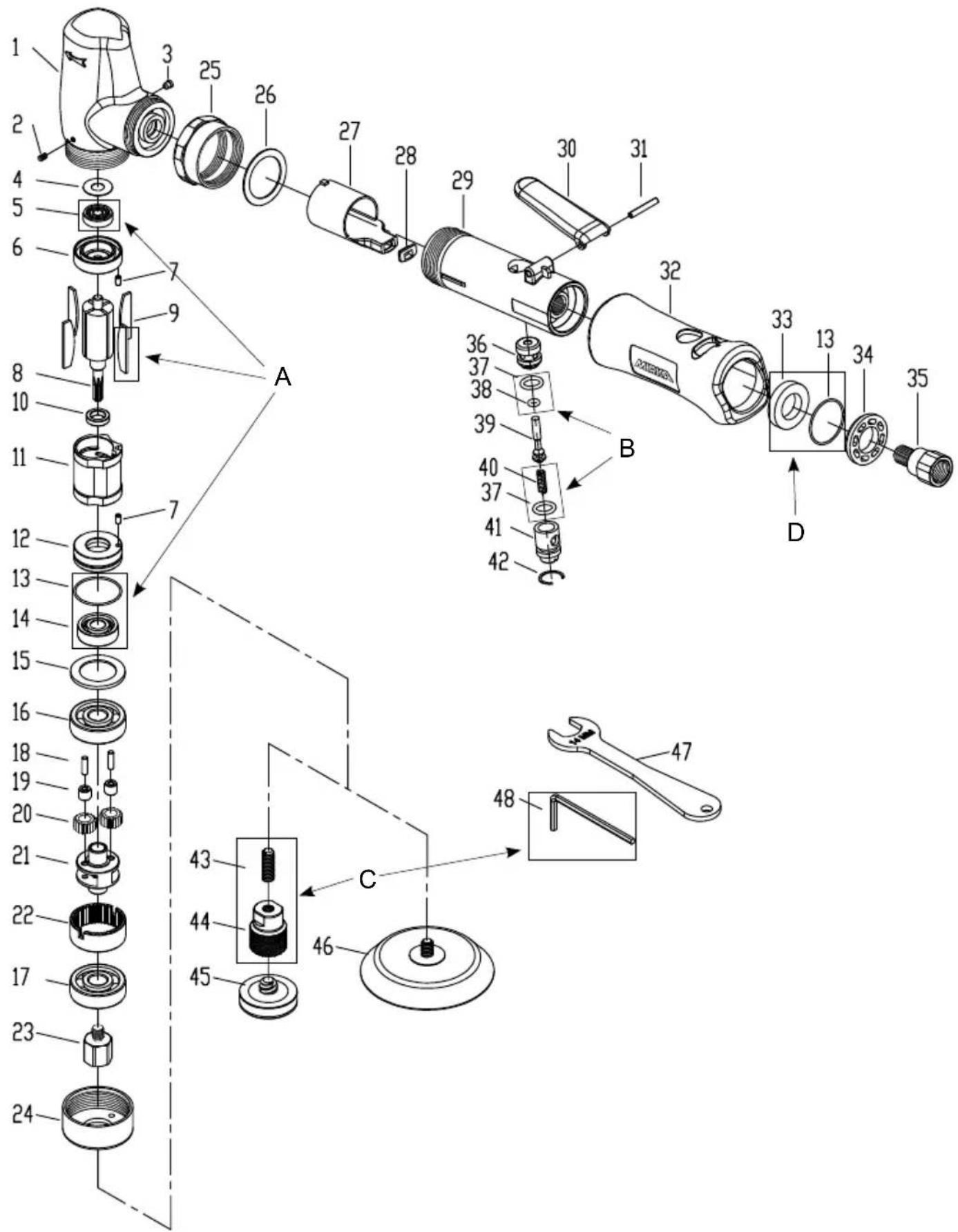Mirka AP 300NV - Parts Page - 1