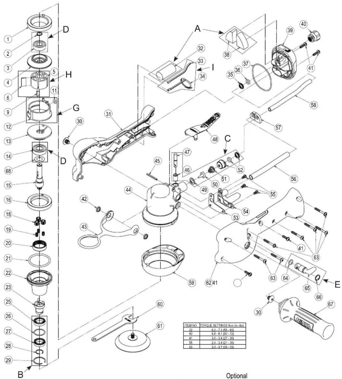 Mirka RP2 300NV - Parts Page - 1