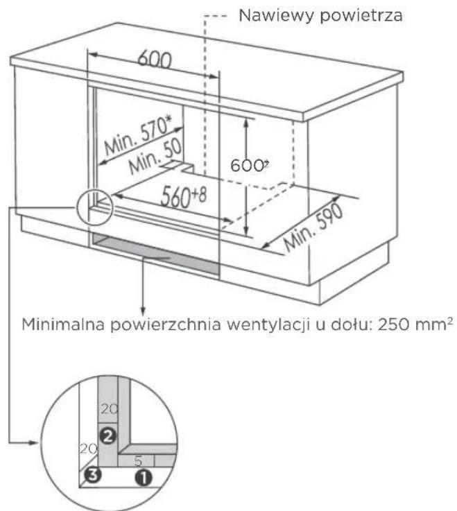 TEKA HCB 6375 SS - Schemat szafki (szafka pionowa) - 4