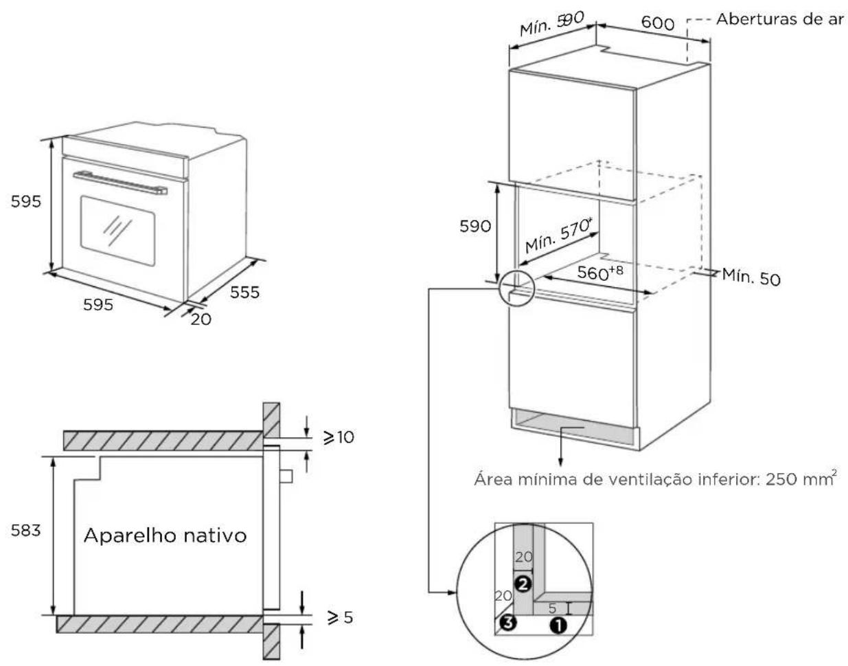 TEKA HCB 6375 SS - Diagrama do Armário (Armário Vertical) - 1