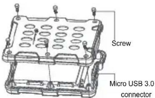 Screw Micro USB 3.0 connector