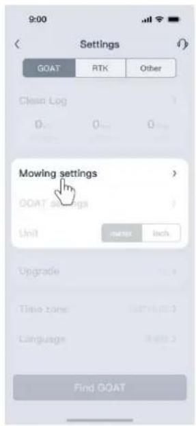 ECOVACS GOAT O600 RTK - ② Mowing Settings - 2