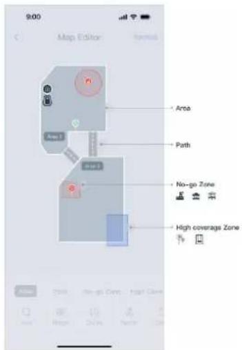 ECOVACS GOAT O600 RTK - ① Funciones de edición de mapas - 2