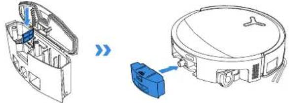 ECOVACS DEEBOT T80S OMNI - ⑤ Utföra underhåll på smutsvattenlådan - 3