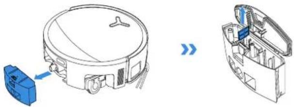 ECOVACS DEEBOT T80S OMNI - Likavesilaatikkon huoltaminen - 1