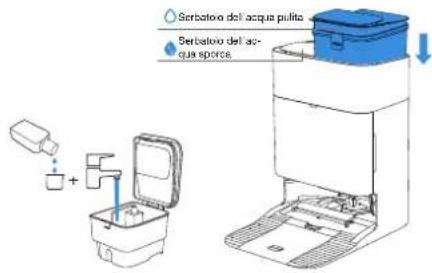ECOVACS DEEBOT T80S OMNI - Riempire il serbatoio dell'acqua pulita - 1