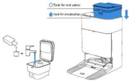 ECOVACS DEEBOT T80S OMNI - ⑥ Fylla tanken för rent vatten - 1