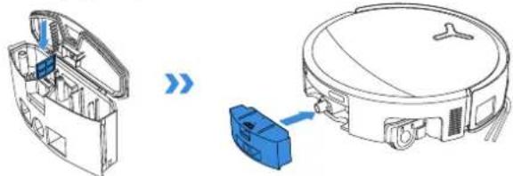 ECOVACS DEEBOT T80S OMNI - ⑤ Vedlikehold av boks for skittent vann - 3