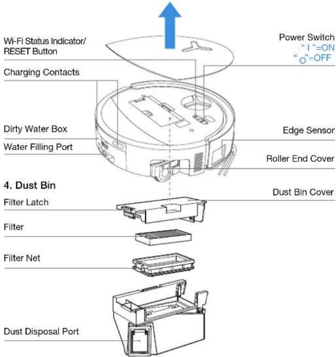 ECOVACS DEEBOT T80S OMNI - Inside DEEBOT (Under the Top Cover) - 1