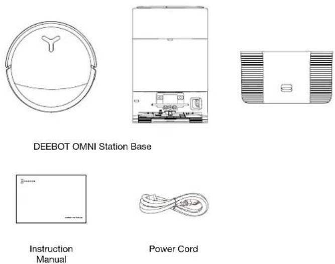 ECOVACS DEEBOT T80S OMNI - PACKAGE COMPONENTS - 1