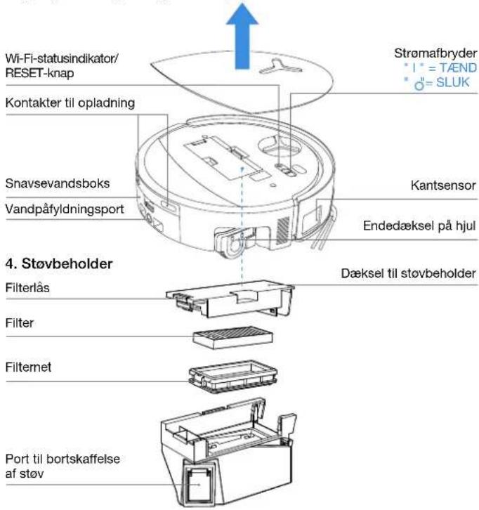 ECOVACS DEEBOT T80S OMNI - Inde i DEEBOT (under topdækslet) - 1