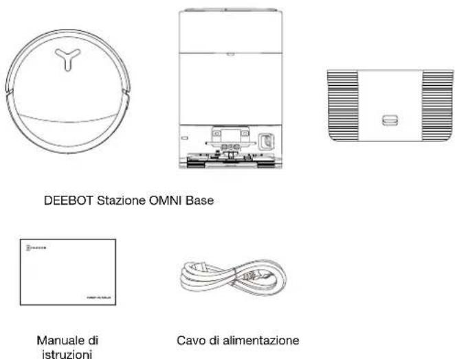 ECOVACS DEEBOT T80S OMNI - COMPONENTI DELLA CONFEZIONE - 1
