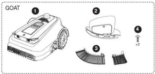 ECOVACS GOAT A2000 LiDAR PRO - Contenu de l'emballage - 1