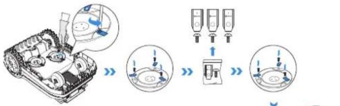 ECOVACS GOAT A2000 LiDAR PRO - ④ Sustitución de cuchillas - 1