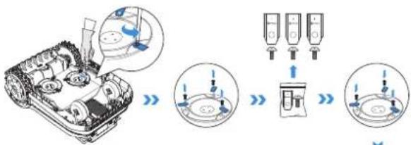 ECOVACS GOAT A2000 LiDAR PRO - ③ Remplacement de la brosse du module de taille-bordures - 2