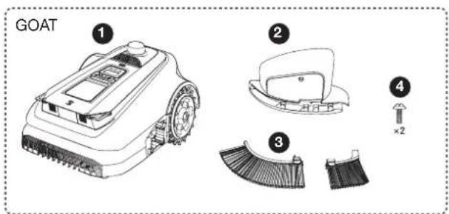 ECOVACS GOAT A2000 LiDAR PRO - Contenido del paquete - 1