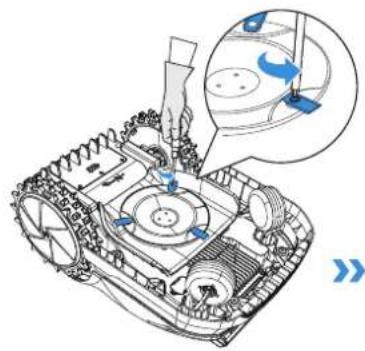 ECOVACS GOAT O1000 LiDAR PRO - ③ Remplacement de la brosse du module de taille-bordures - 2