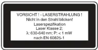 EINHELL TC-LD 60 R - Pozor: Laserové žiarenie - 1