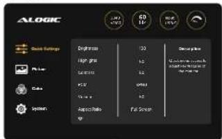 Alogic Aspekt 32A4KPDMSLV - Die Bedienelemente von Aspekt verstehen - 1