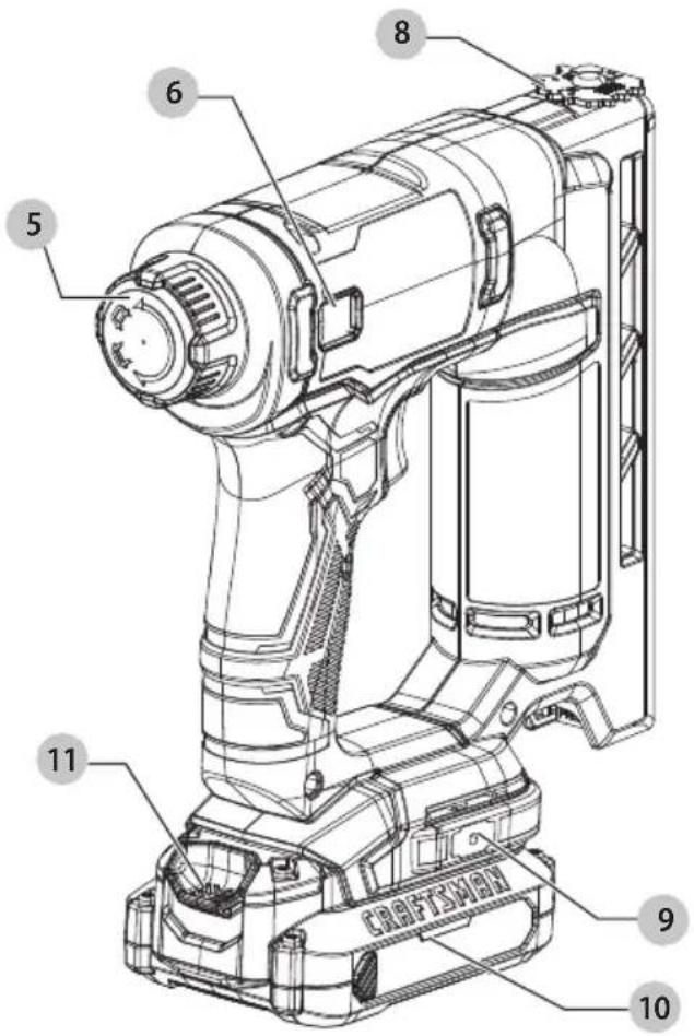 Craftsman CMCN410 - Agrafeuse à couronne 3/8 po (10 mm) 20 V max*   Engrapadora de corona de 3/8" (10 mm) 20V Max* - 2