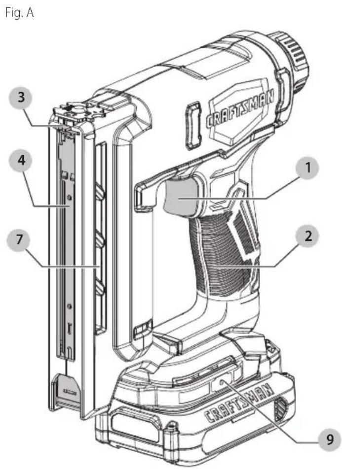 Craftsman CMCN410 - Agrafeuse à couronne 3/8 po (10 mm) 20 V max*   Engrapadora de corona de 3/8" (10 mm) 20V Max* - 1