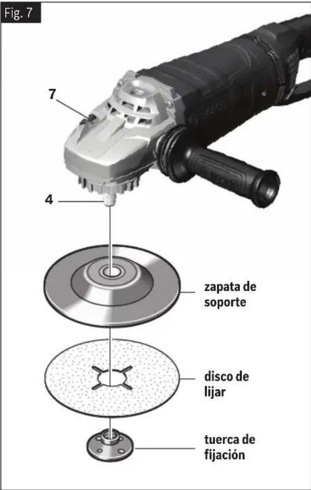 BOSCH GWS 25-230 JR Professional - Para instalar la zapata de soporte y el disco de lijar - 1